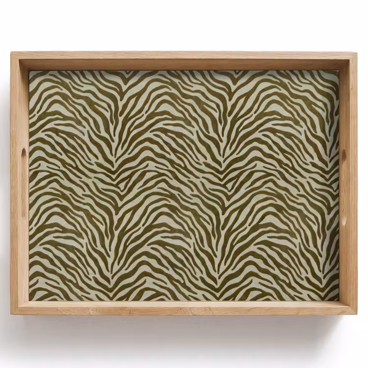 Tablett - Zebra-Muster – Grün – Modern — 1