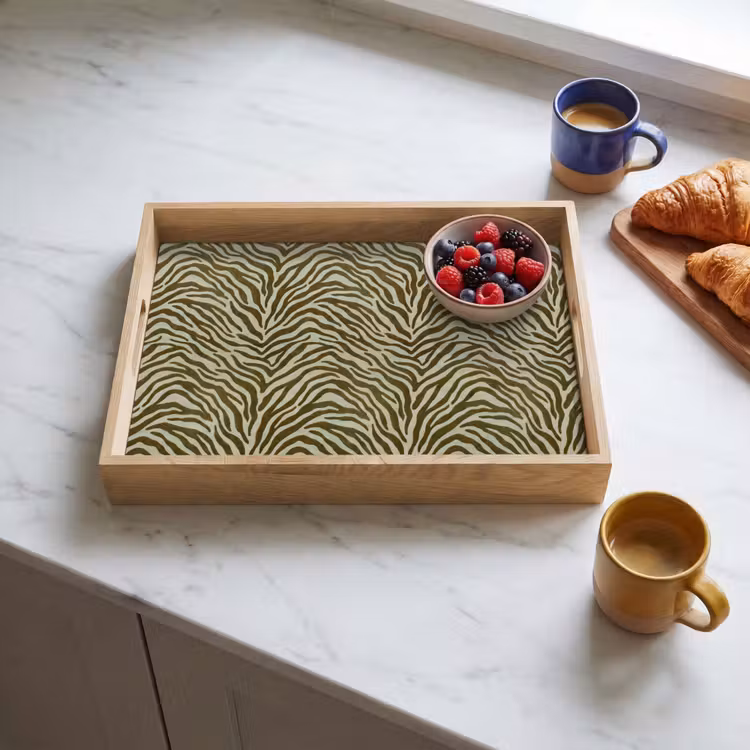 Tablett - Zebra-Muster – Grün – Modern — 4