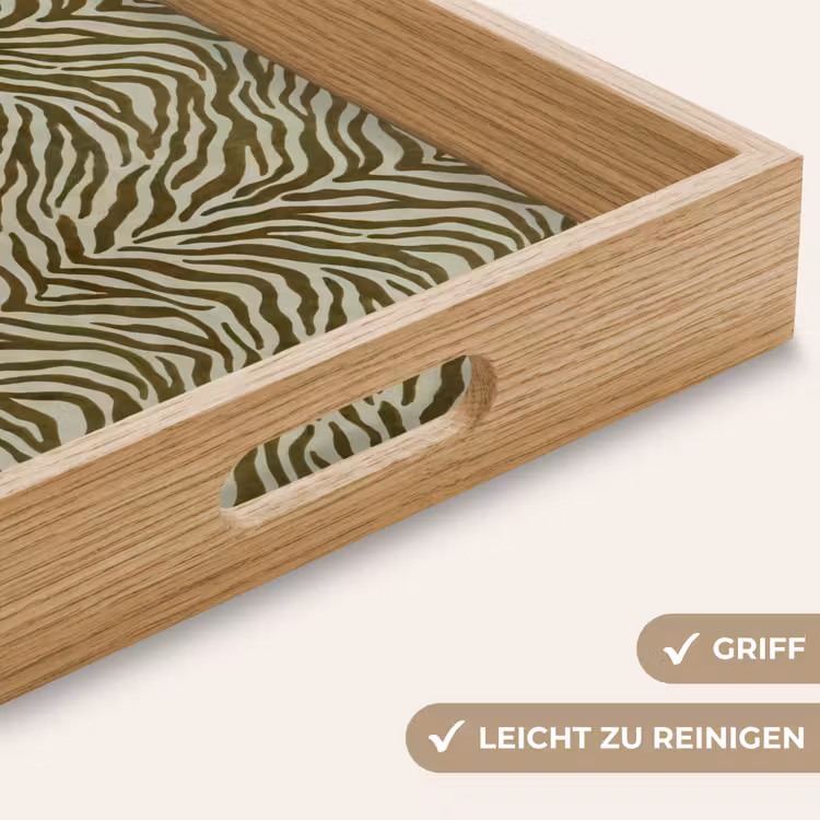 Tablett - Zebra-Muster – Grün – Modern — 5