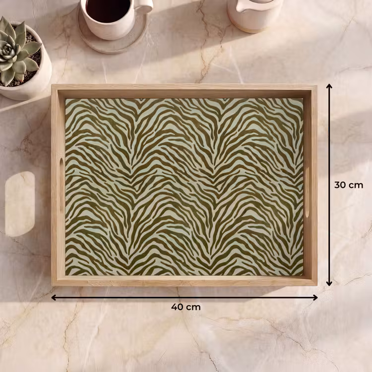 Tablett - Zebra-Muster – Grün – Modern — 9
