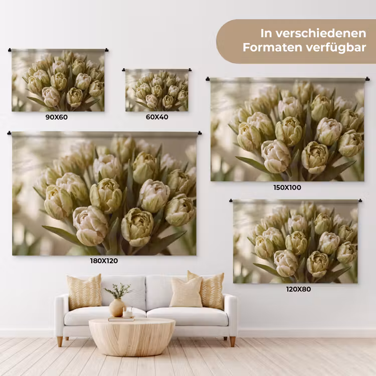 Wandteppich - Blumen – Grün – Natur — 8