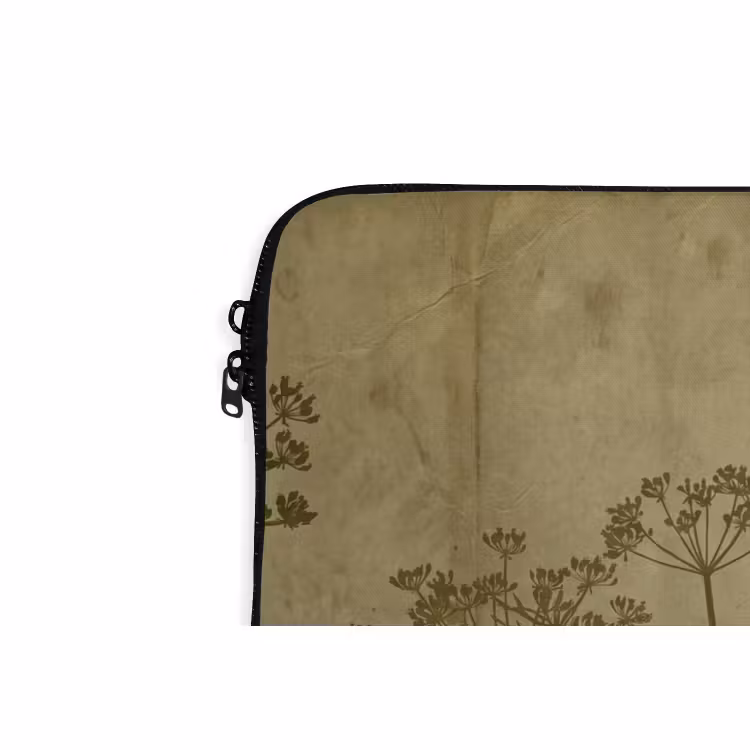 Laptop hülle - Blumen – Schrift – Grün — 5