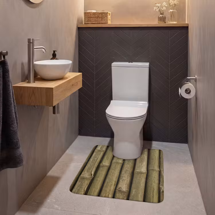WC Vorleger - Bambus – Stängel – Natur — 2