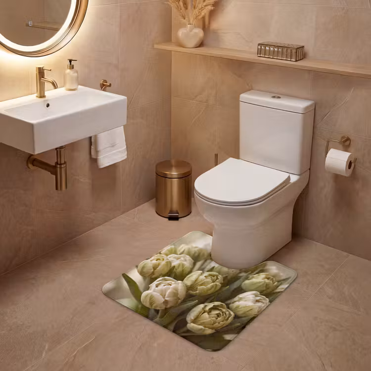 WC Vorleger - Blumen – Grün – Natur — 4