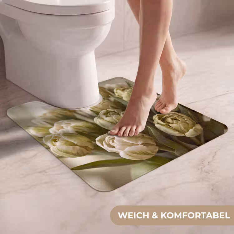 WC Vorleger - Blumen – Grün – Natur — 5