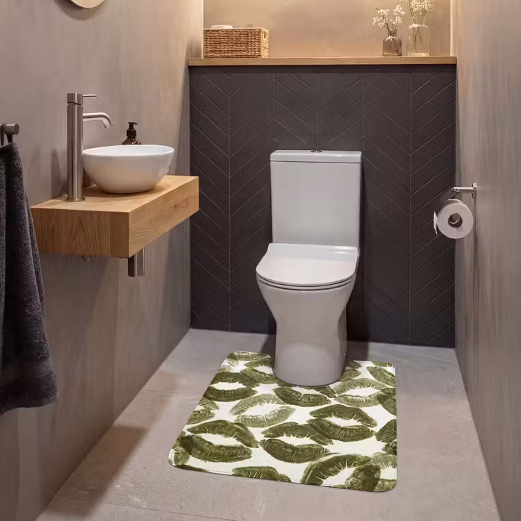 WC Vorleger - Kuss – Muster – Grün — 2