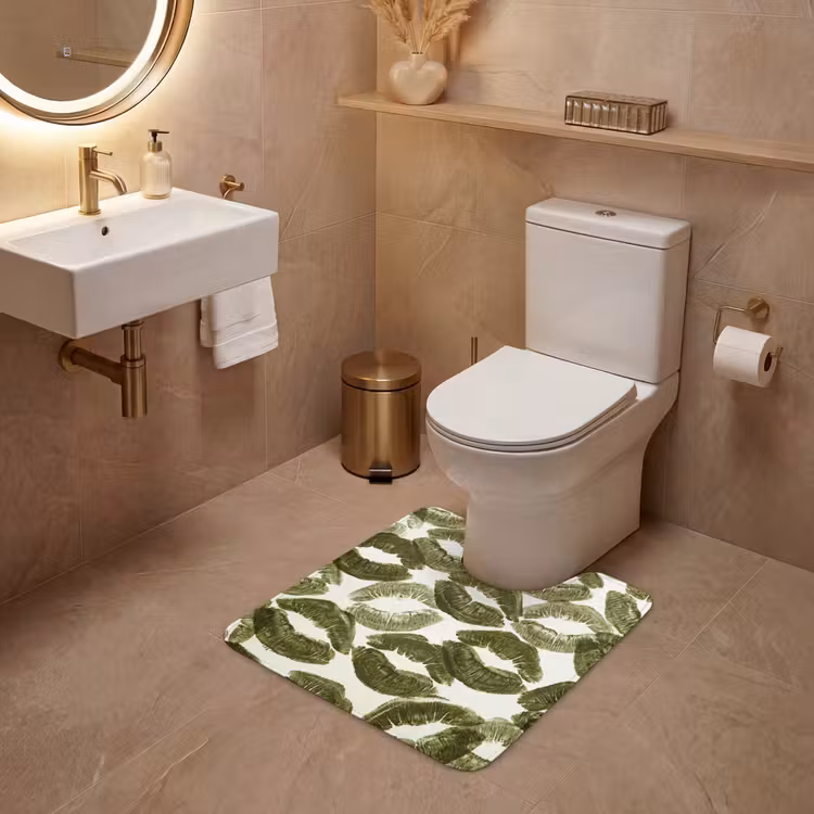 WC Vorleger - Kuss – Muster – Grün — 4