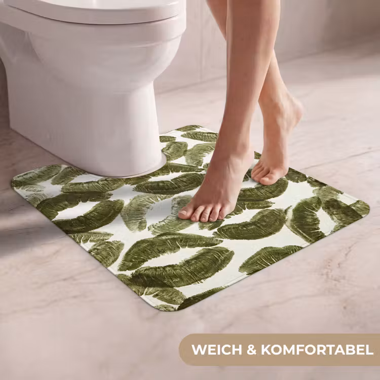 WC Vorleger - Kuss – Muster – Grün — 5