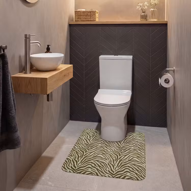 WC Vorleger - Zebra-Muster – Grün – Modern — 2