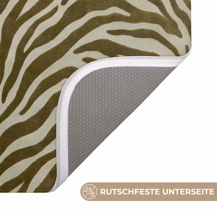 WC Vorleger - Zebra-Muster – Grün – Modern — 3