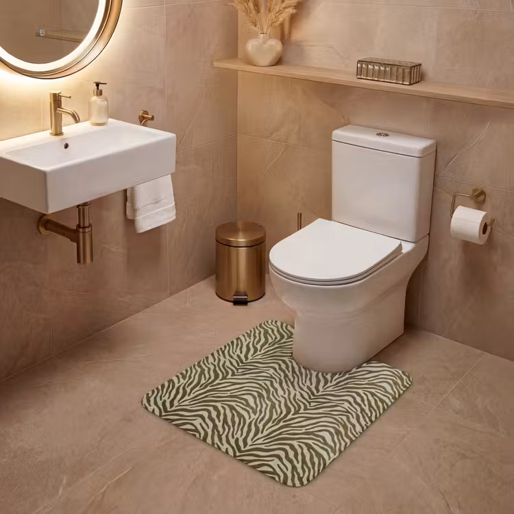 WC Vorleger - Zebra-Muster – Grün – Modern — 4
