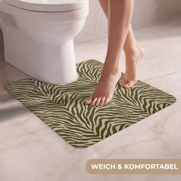 WC Vorleger - Zebra-Muster – Grün – Modern — 5