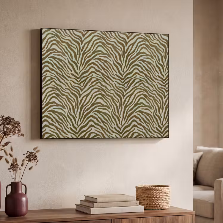 Art Frame - Zebramuster – Grün – Modern — 3