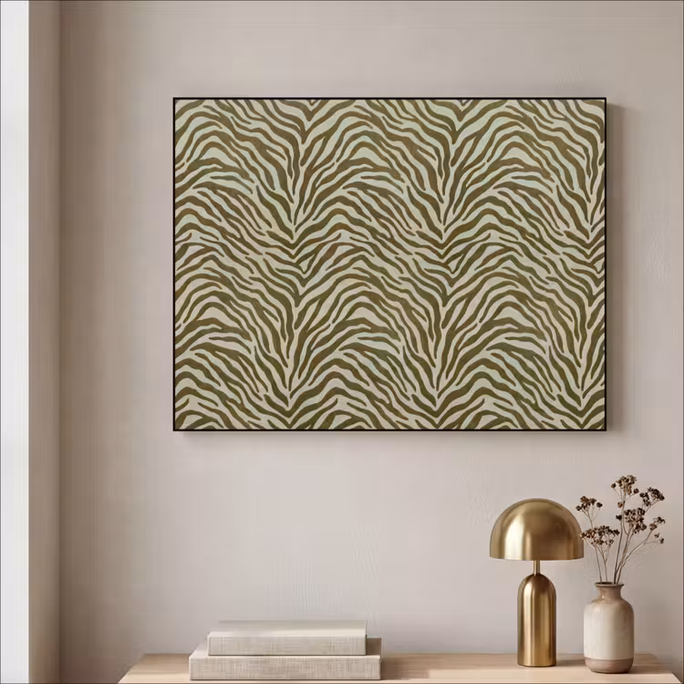 Art Frame - Zebramuster – Grün – Modern — 4