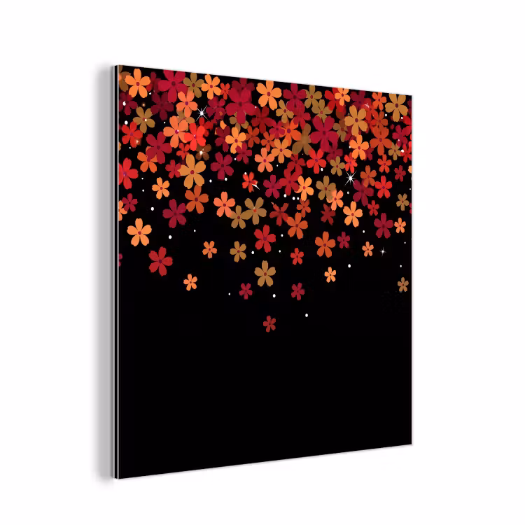 Alu-Dibond-Bild - Blumen – Abstrakt – Orange — 1