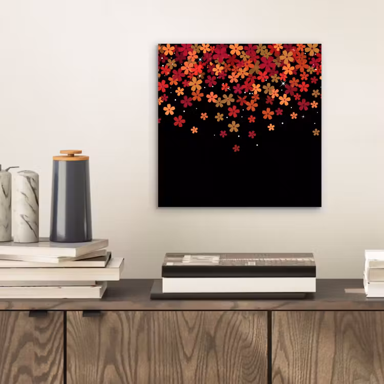 Alu-Dibond-Bild - Blumen – Abstrakt – Orange — 2