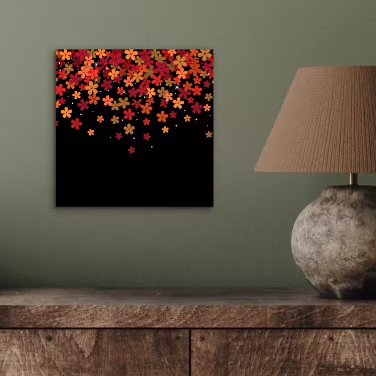 Alu-Dibond-Bild - Blumen – Abstrakt – Orange — 3