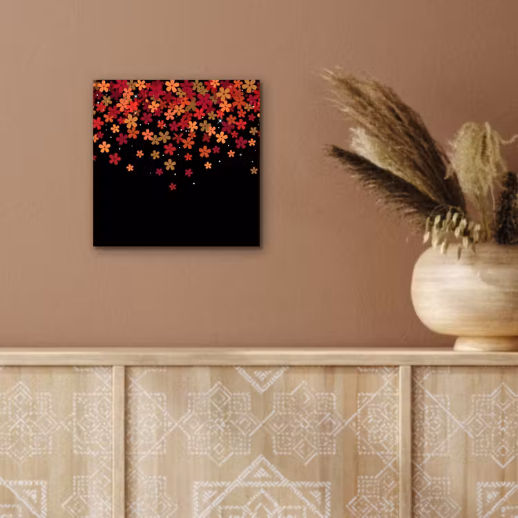 Alu-Dibond-Bild - Blumen – Abstrakt – Orange — 5