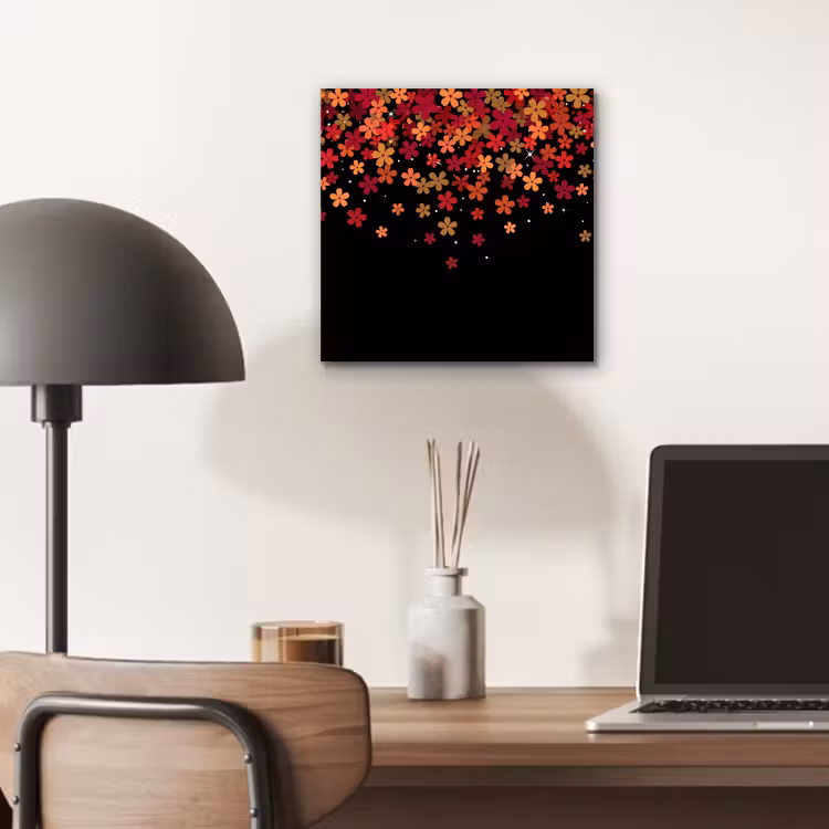 Alu-Dibond-Bild - Blumen – Abstrakt – Orange — 6