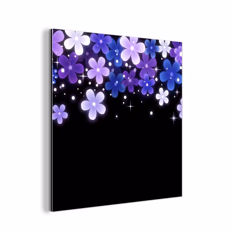 Alu-Dibond-Bild - Blumen – Lila – Modern — 1