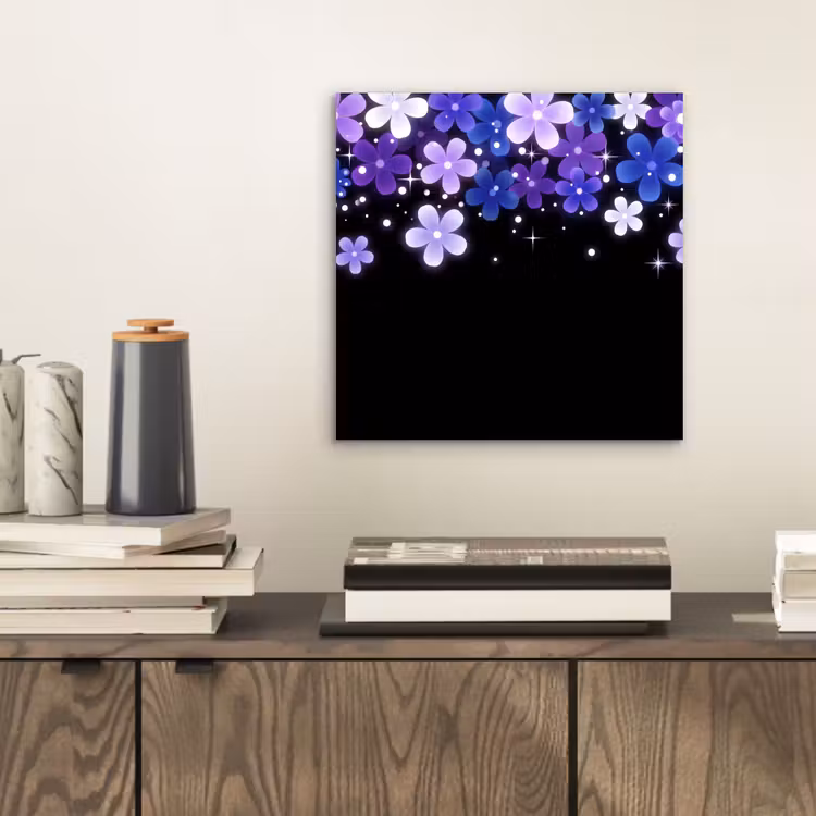 Alu-Dibond-Bild - Blumen – Lila – Modern — 2