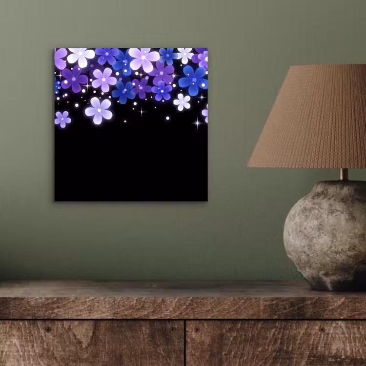 Alu-Dibond-Bild - Blumen – Lila – Modern — 3