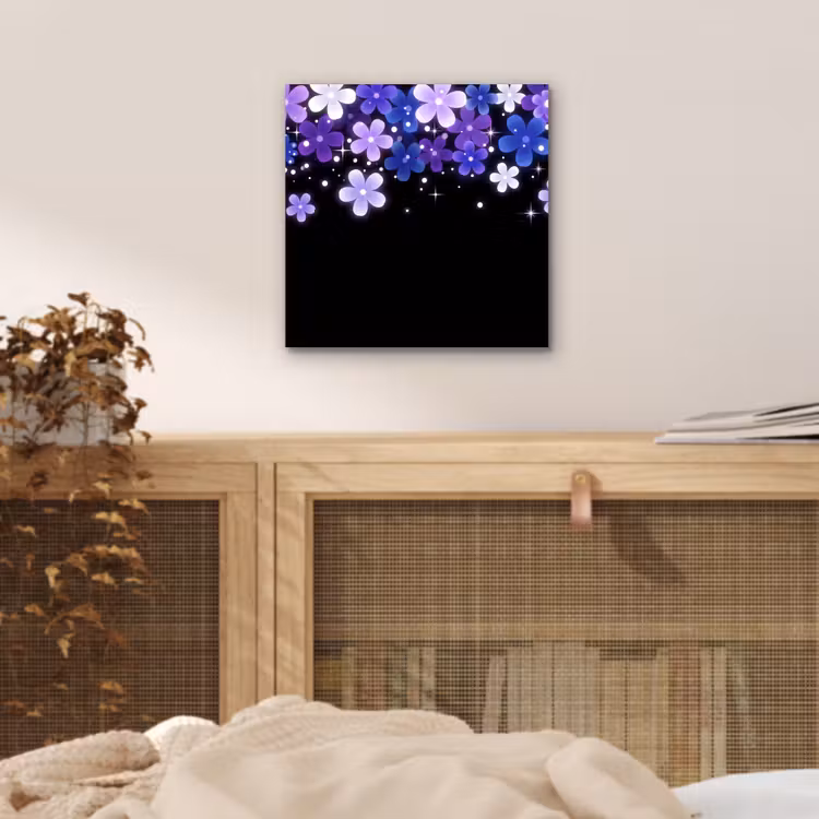 Alu-Dibond-Bild - Blumen – Lila – Modern — 4