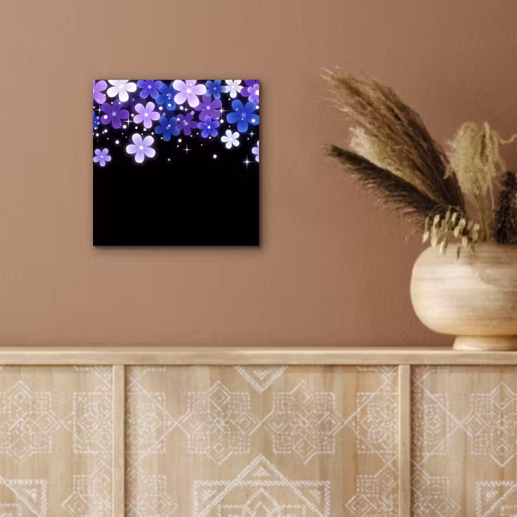 Alu-Dibond-Bild - Blumen – Lila – Modern — 5