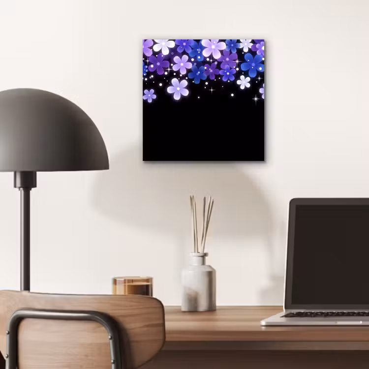 Alu-Dibond-Bild - Blumen – Lila – Modern — 6