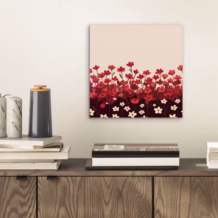 Alu-Dibond-Bild - Blumen – Rot – Natur — 2