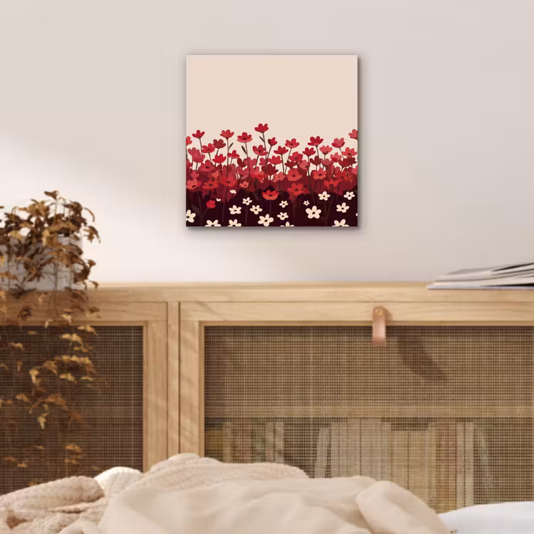 Alu-Dibond-Bild - Blumen – Rot – Natur — 4