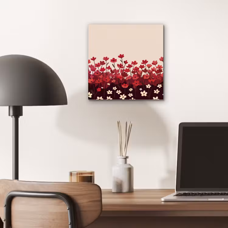 Alu-Dibond-Bild - Blumen – Rot – Natur — 6