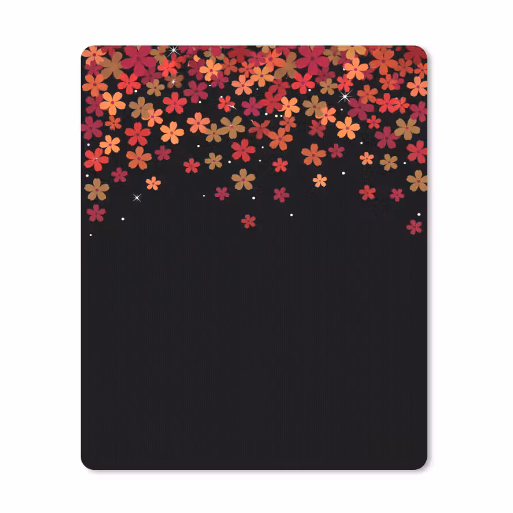 Mauspad - Blumen – Abstrakt – Orange — 1