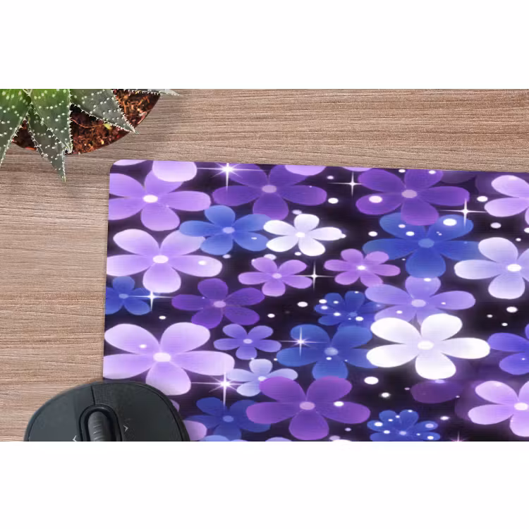 Mauspad - Blumen – Lila – Modern — 5
