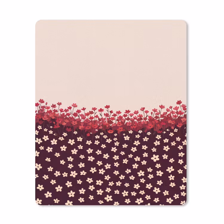 Mauspad - Blumen – Rot – Natur — 1