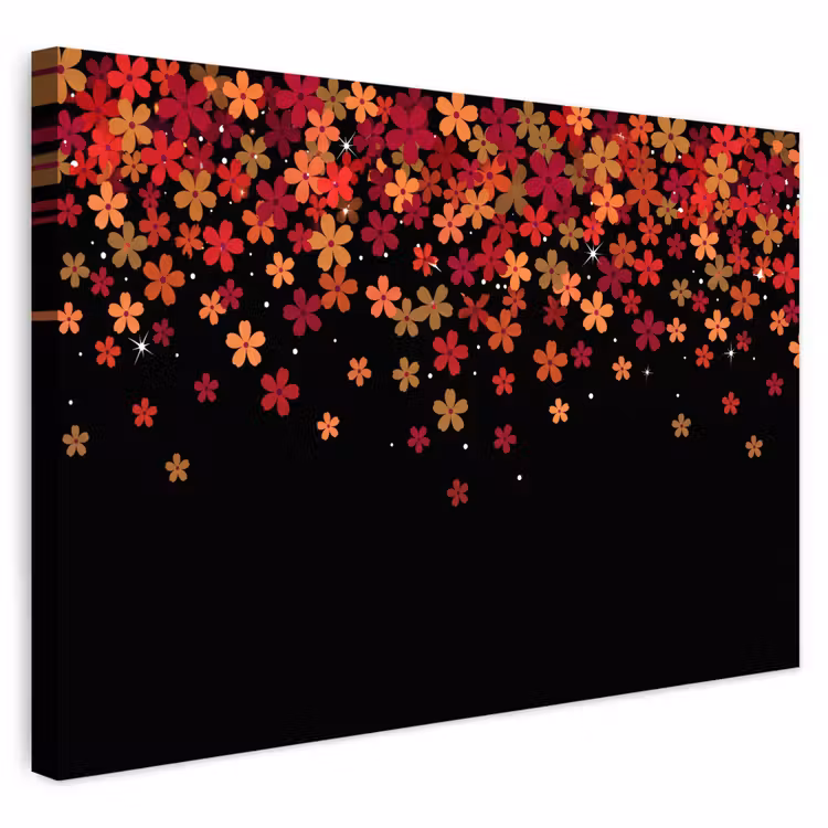 Outdoor Leinwand - Blumen – Abstrakt – Orange — 1