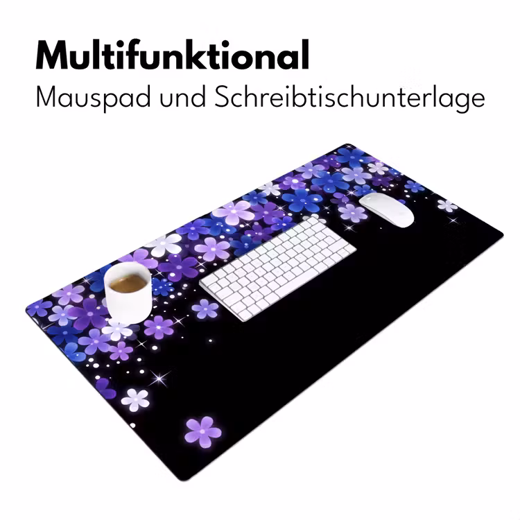 Schreibtischunterlage - Blumen – Lila – Modern — 4