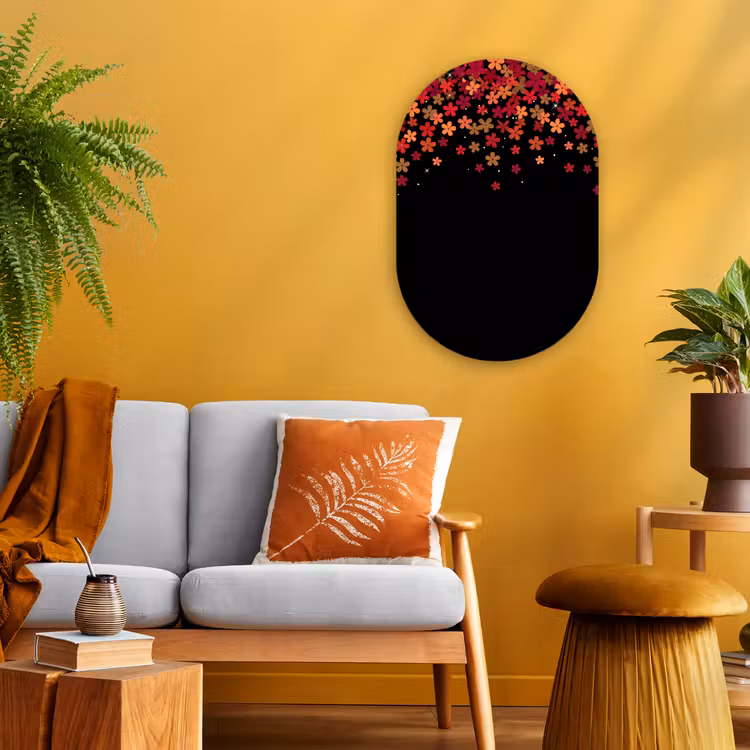 Forexbild Oval - Blumen – Abstrakt – Orange — 2