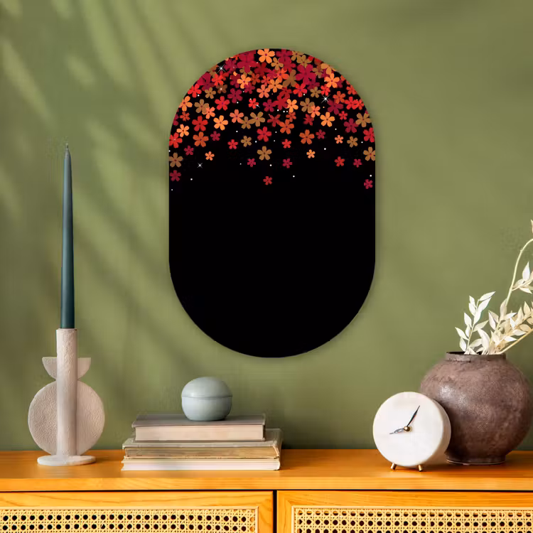 Forexbild Oval - Blumen – Abstrakt – Orange — 3