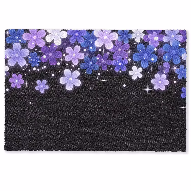 Fußmatte - Blumen – Lila – Modern — 1