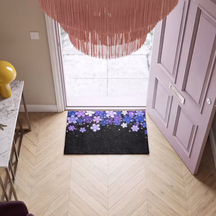Fußmatte - Blumen – Lila – Modern — 4