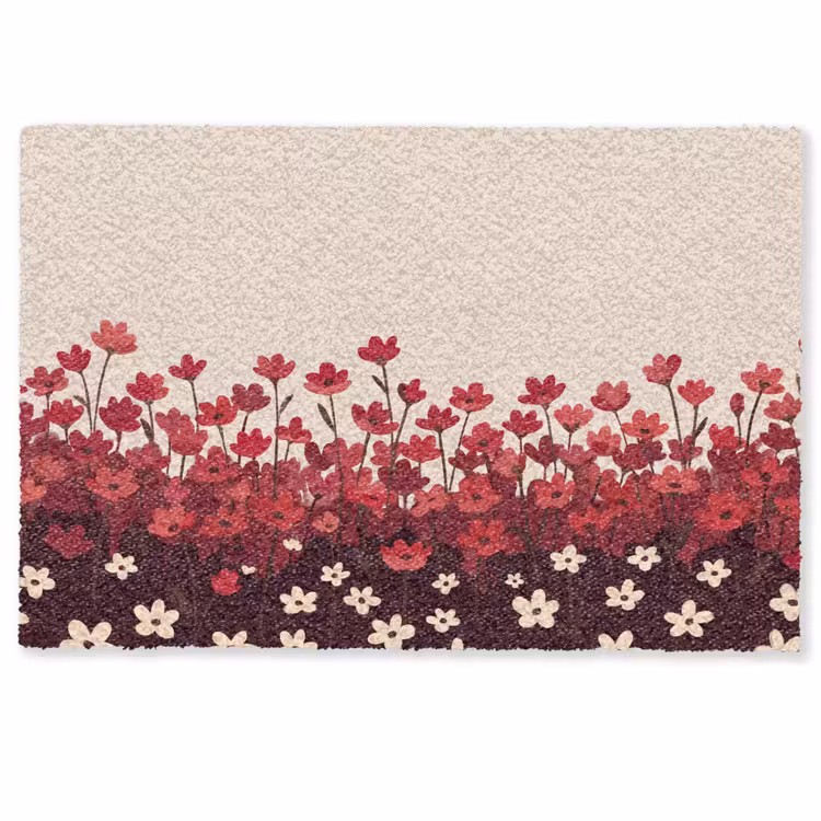 Fußmatte - Blumen – Rot – Natur — 1