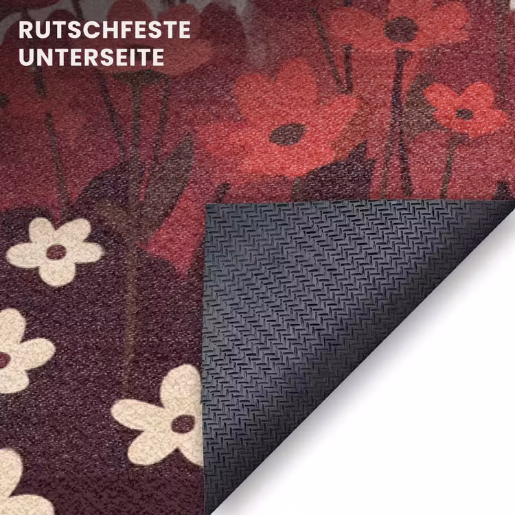Fußmatte - Blumen – Rot – Natur — 6