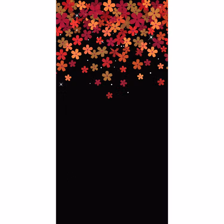 Tapete - Blumen – Abstrakt – Orange — 2