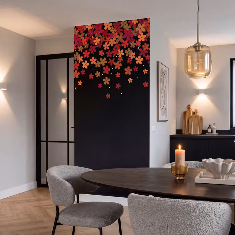 Tapete - Blumen – Abstrakt – Orange — 5