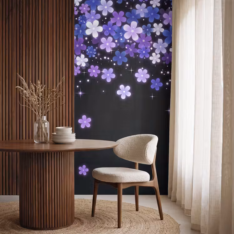 Tapete - Blumen – Lila – Modern — 4