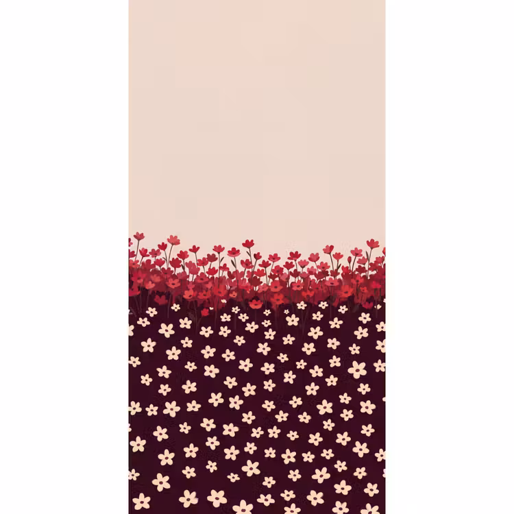 Tapete - Blumen – Rot – Natur — 2