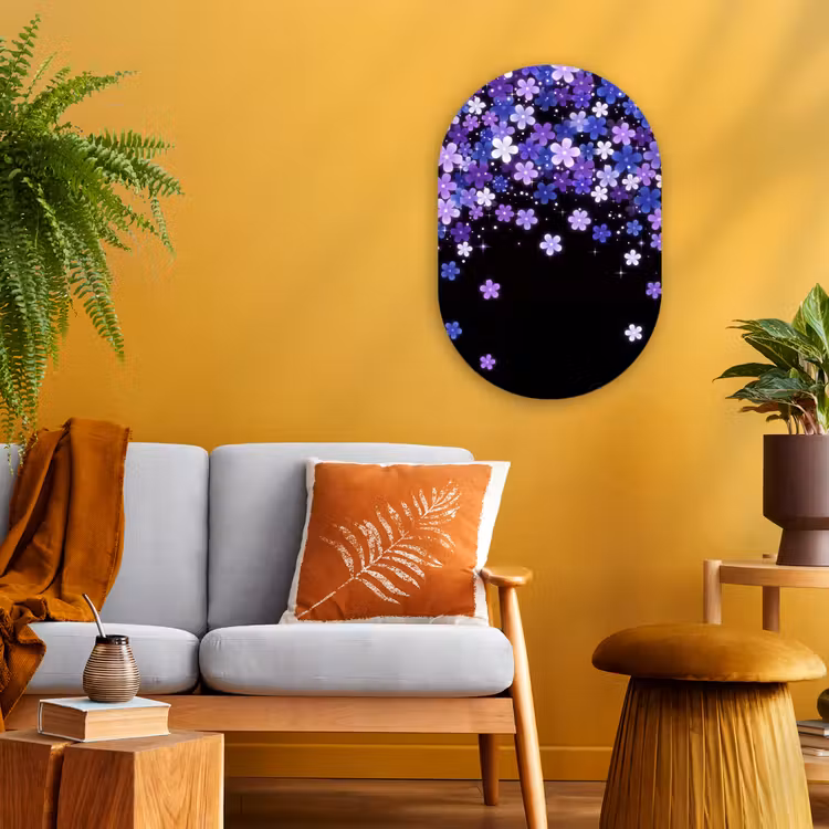 Forexbild Oval - Blumen – Lila – Modern — 2