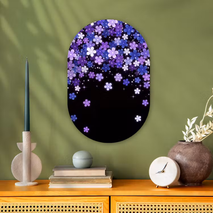 Forexbild Oval - Blumen – Lila – Modern — 3