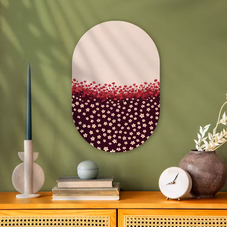 Forexbild Oval - Blumen – Rot – Natur — 3